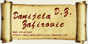 Danijela Zafirović vizit kartica
